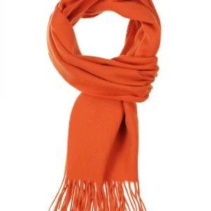 Schal aus Lammwolle, 190 x 30 cm | Orange