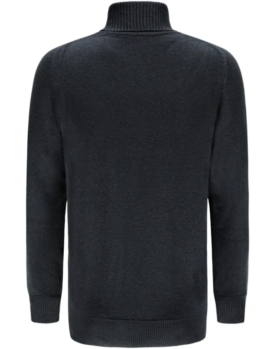 William Lockie Rollkragenpullover aus Lammwolle | Anthrazit – Bild 3