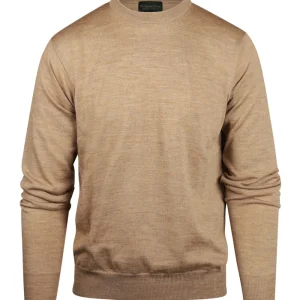 Merinowollpullover mit Rundhalsausschnitt | Braun