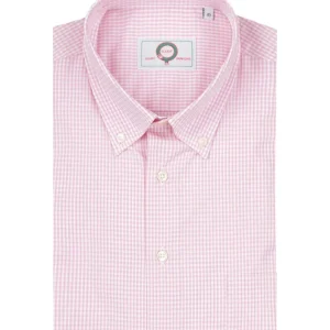 Shirt Button Down | Roze Ruit Fijn