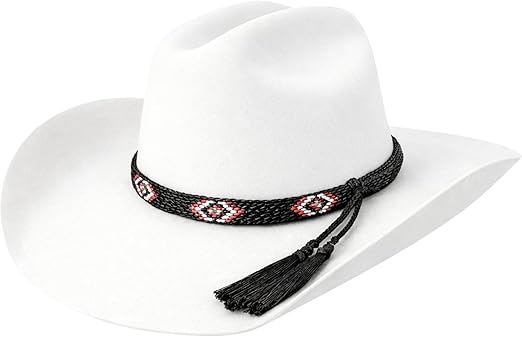 Genuine Horsehair Hat Band – Beaded Design