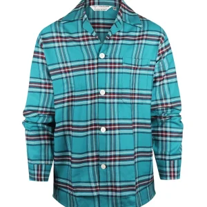 Derek Rose Flanell-Pyjama-Set | Grün