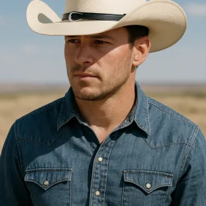 Slim Black Cowboy Hat Band