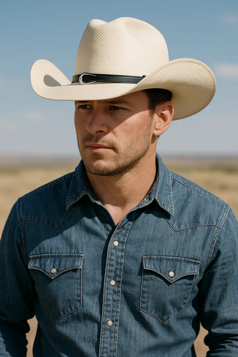 Slim Black Cowboy Hat Band