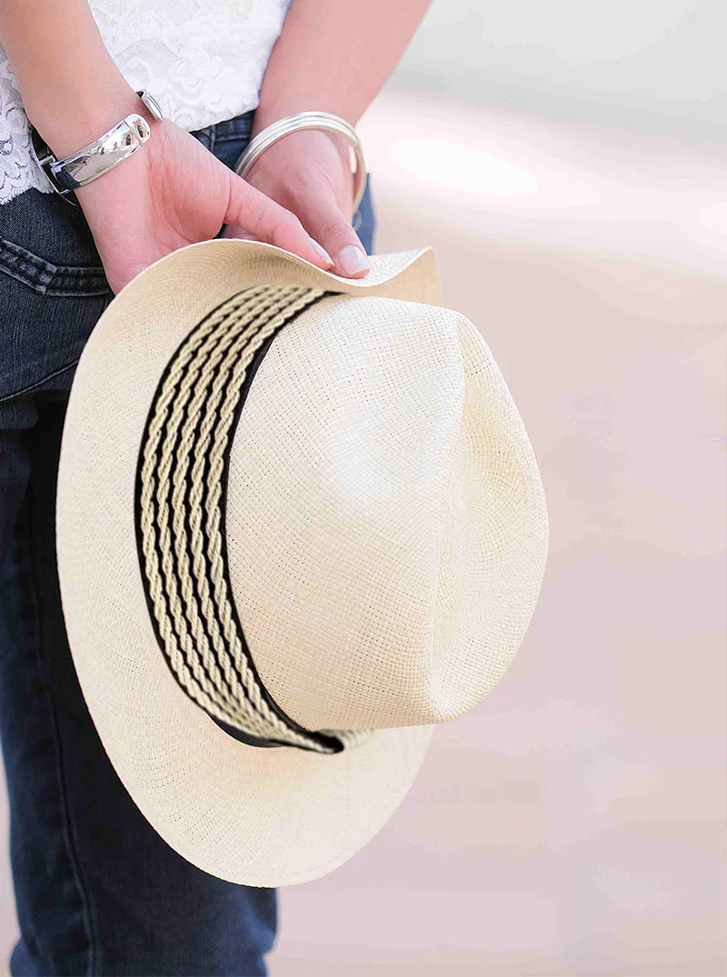 Striped Hat Band – Black & White