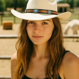 Turquoise Concho Cowgirl Hat Band