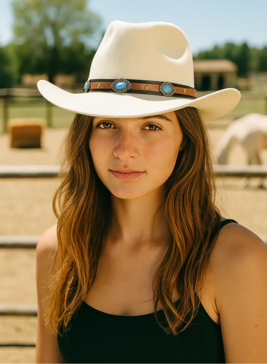 Turquoise Concho Cowgirl Hat Band