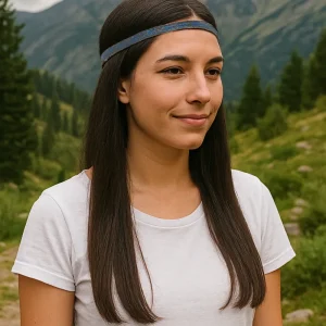 Genuine Horsehair Headband - Blue