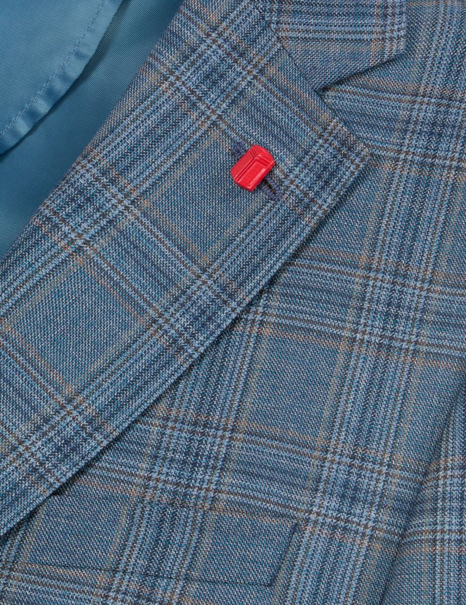 WINFRED-CHECK | TEAL BLUE – Bild 4