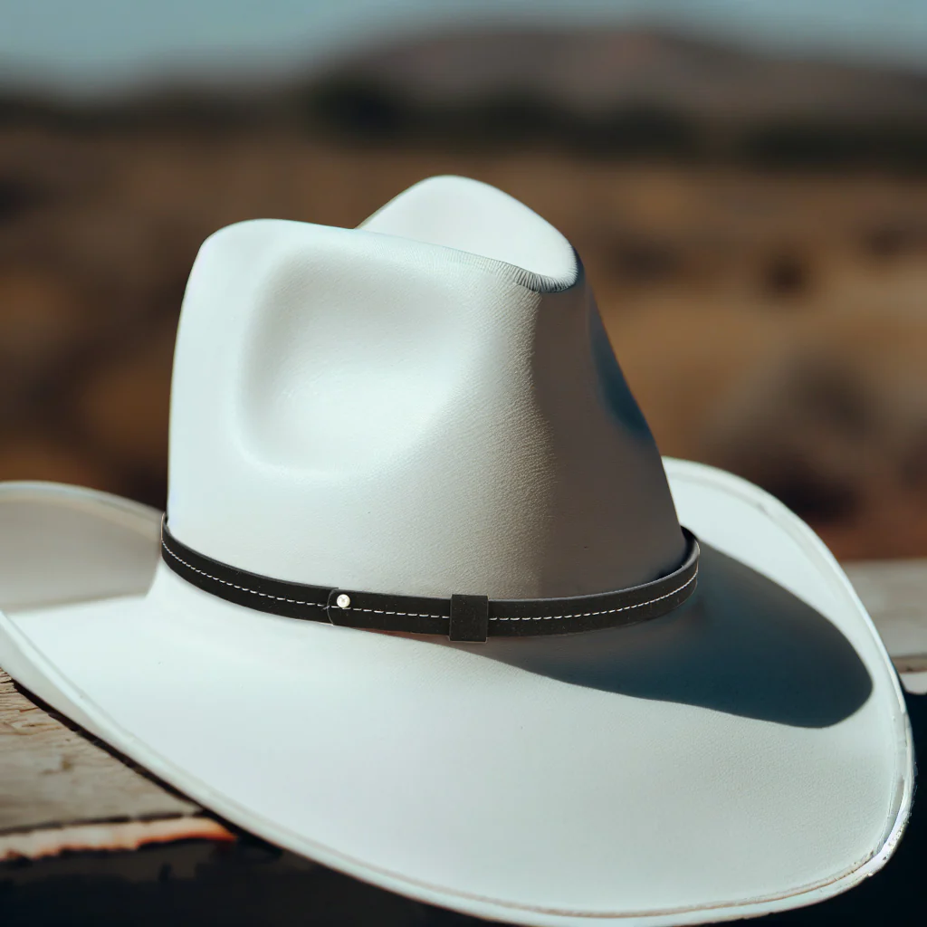 West Hat Band - Cowboy Hat Band - Leather Like Black – Bild 5