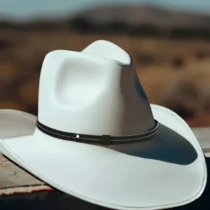 West Hat Band - Cowboy Hat Band - Leather Like Black