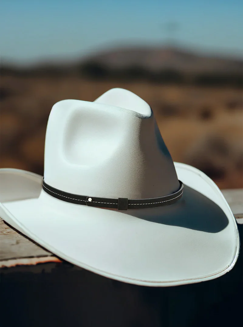 West Hat Band – Cowboy Hat Band – Leather Like Black