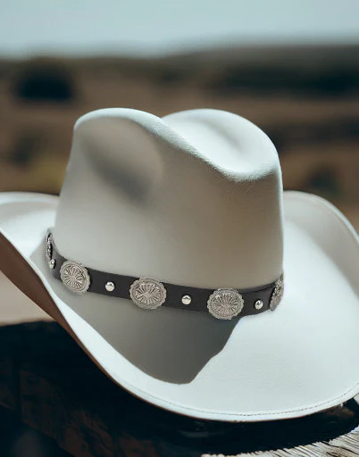 Cowboy Hat Band with Conchos